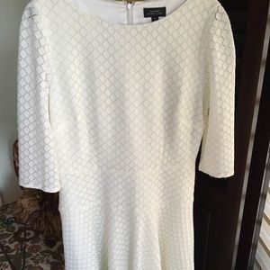 Beige w/silver thread knee high dress